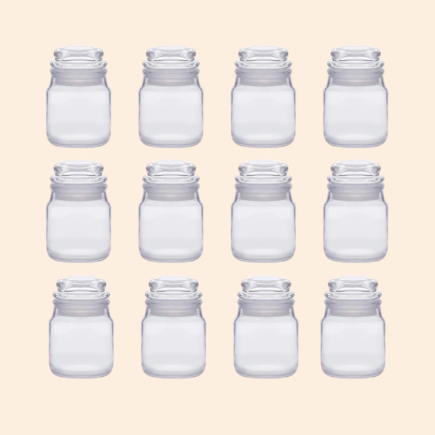 Transparent Glass Jar with Lid