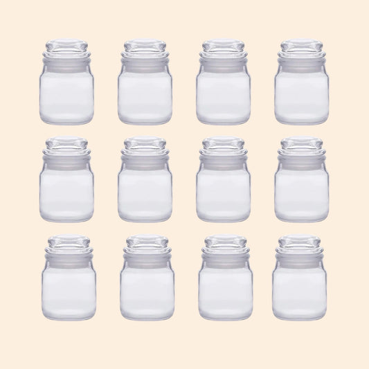 Transparent Glass Jar with Lid