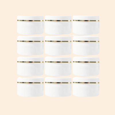 White Plastic Jar with Golden white cap