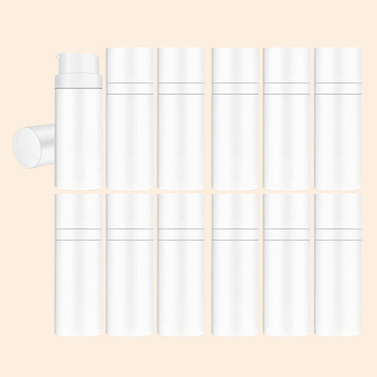 White Airless Bottle with White Cap 15ml