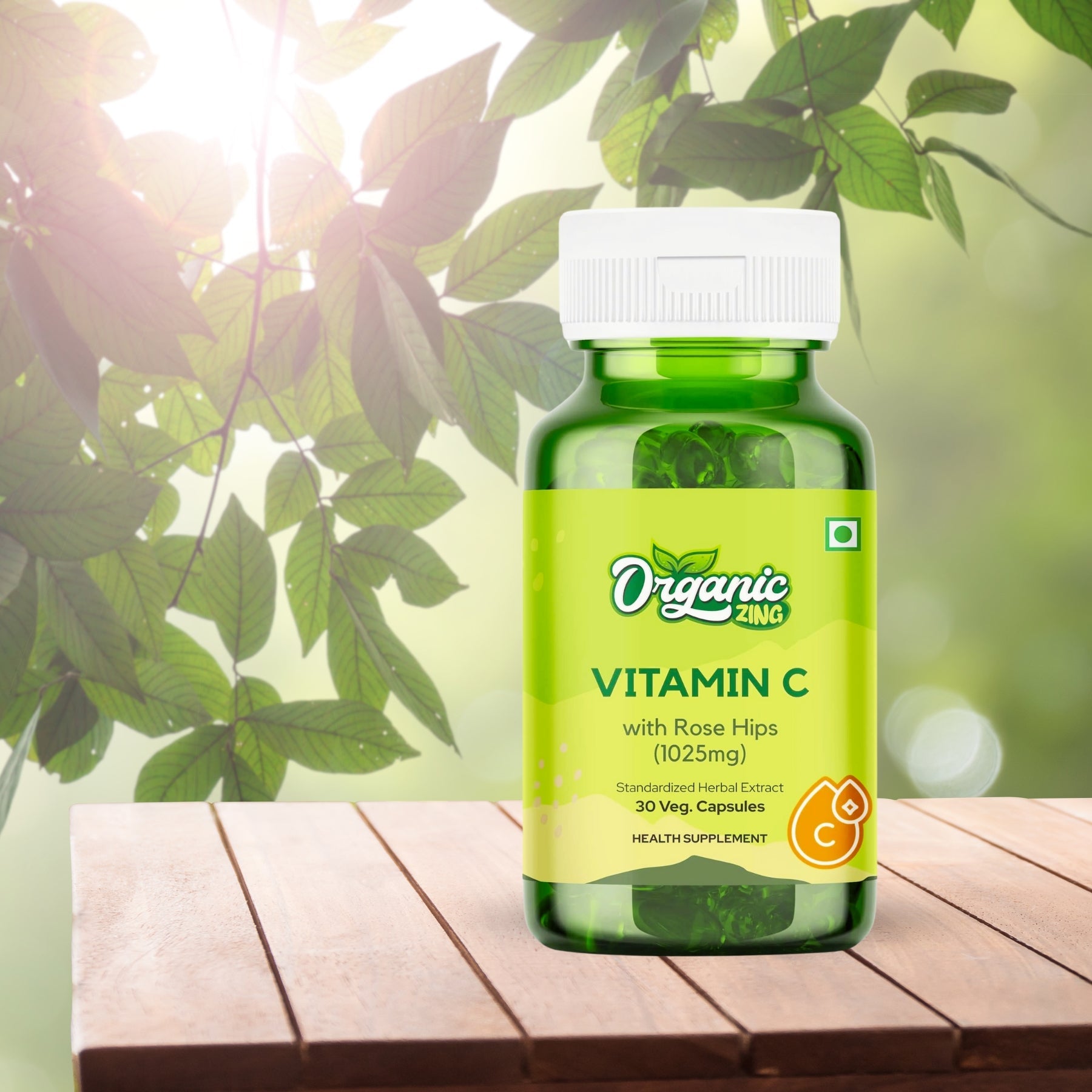 Vitamin C with Rose Hips Capsules -30 Capsules