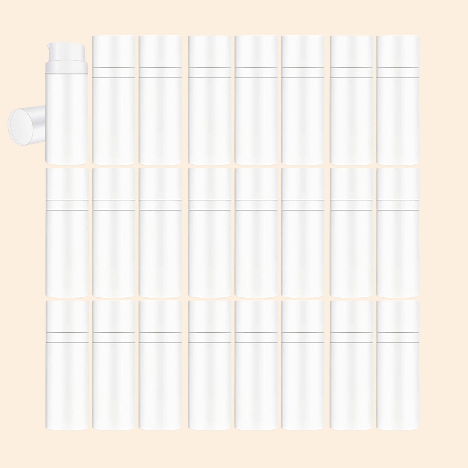 White Airless Bottle with White Cap 15ml