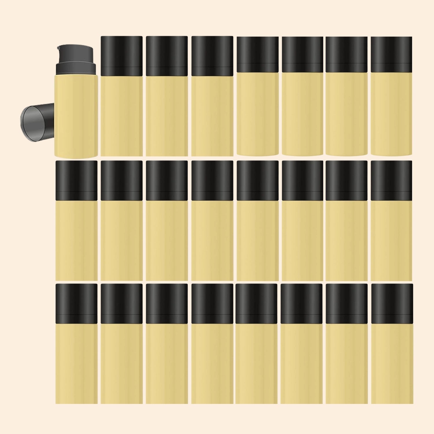 Orange Airless Travel Bottle - 15ml