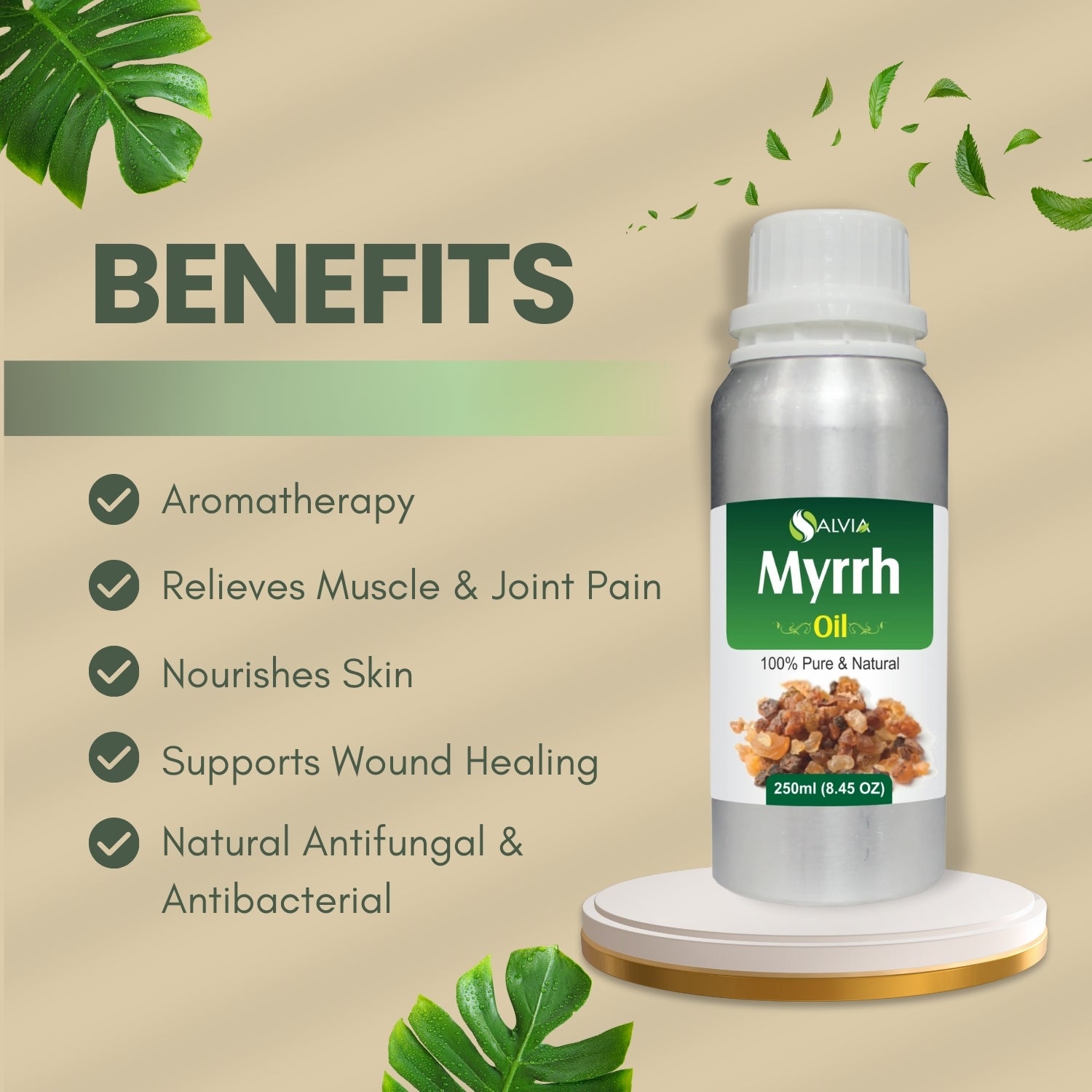 Myrrh Oil (Commiphora Myrrh) 100% Pure & Natural Essential Oil