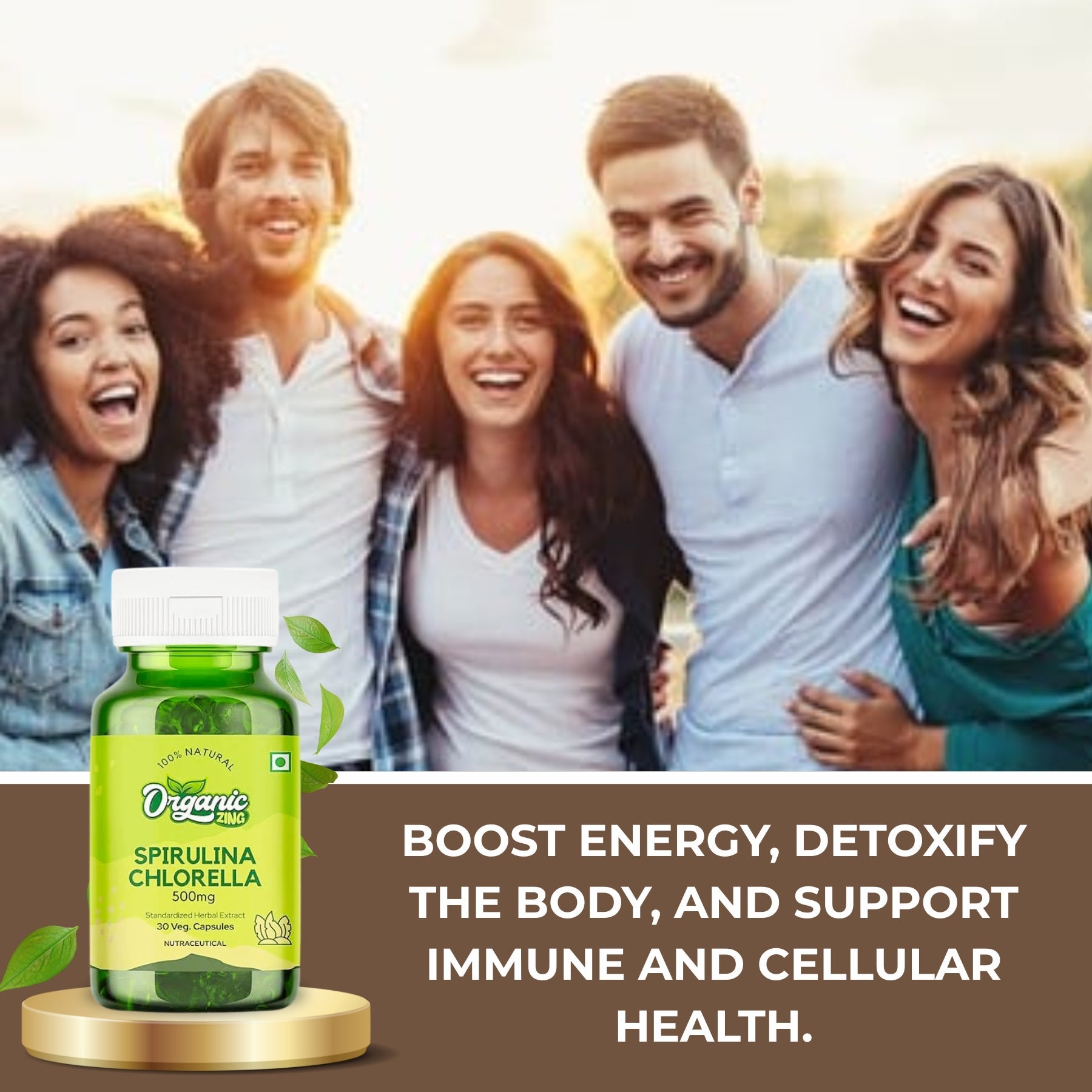 Spirulina Chlorella Capsules -30 Capsules