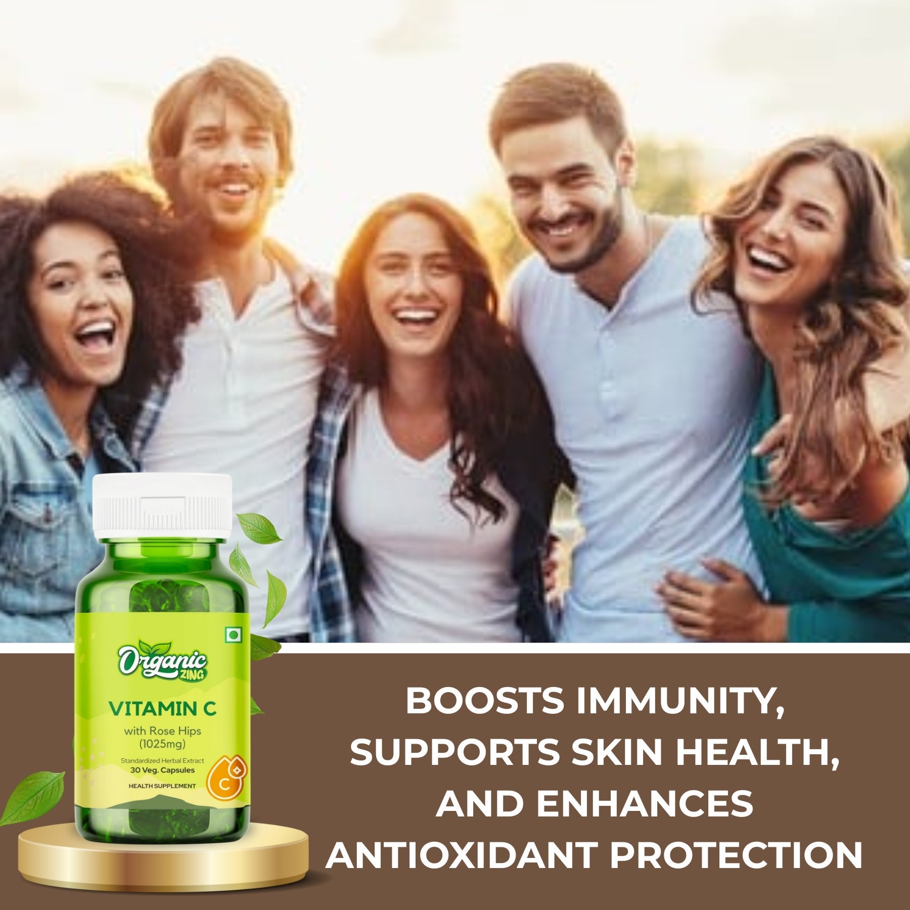 Vitamin C with Rose Hips Capsules -30 Capsules