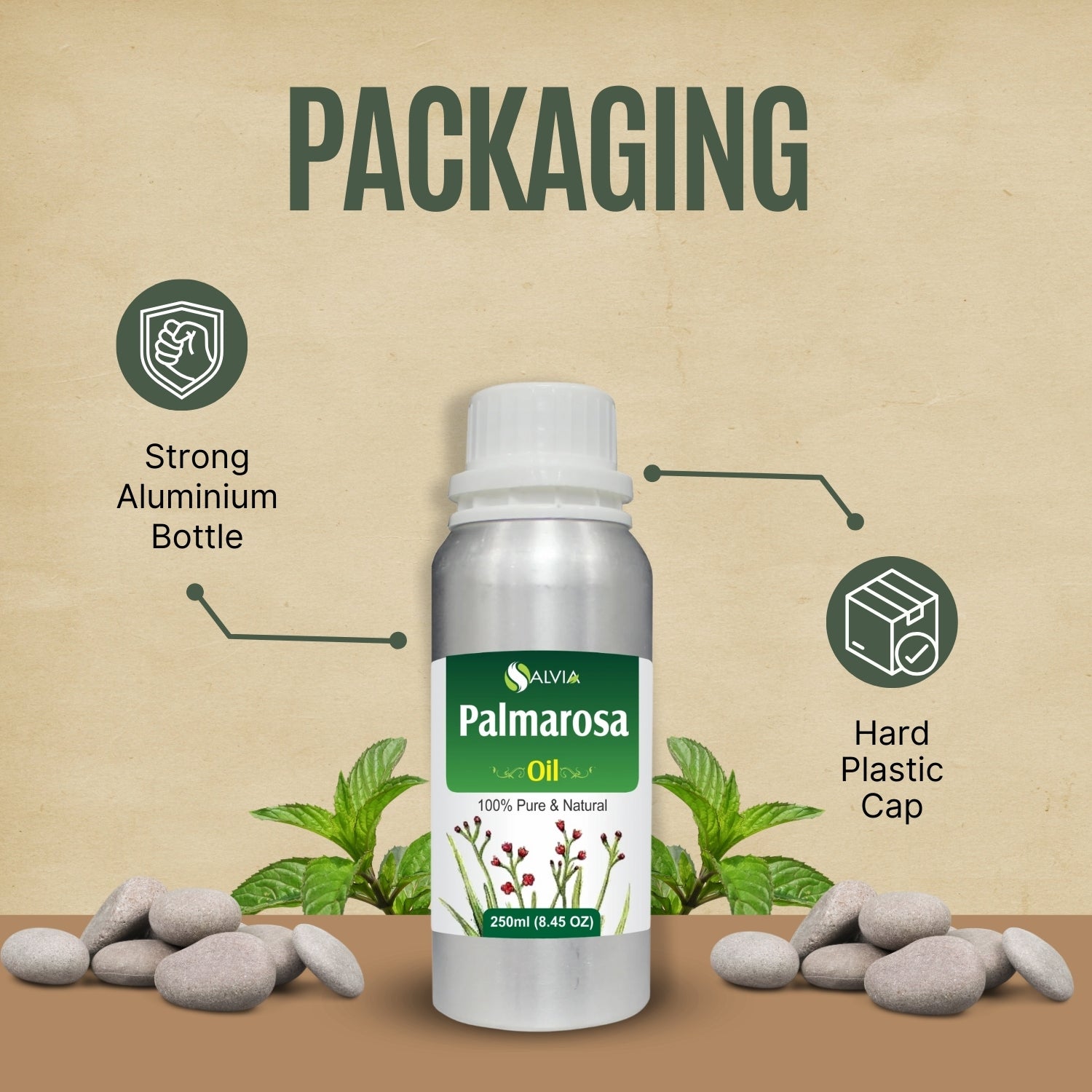 Palmarosa Oil (Cymbopogon martinii ) 100% Natural Pure Essential Oil